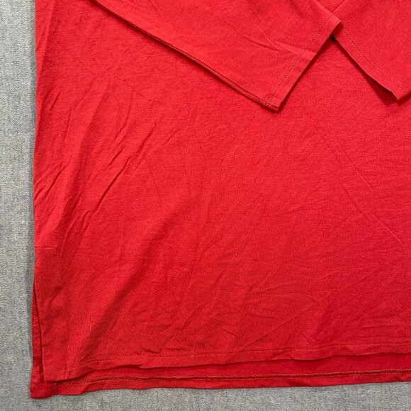 J.Jill Luxe Supima High-Low Turtleneck Tunic Maroon Long Sleeve Womens Size L - Picture 7 of 11